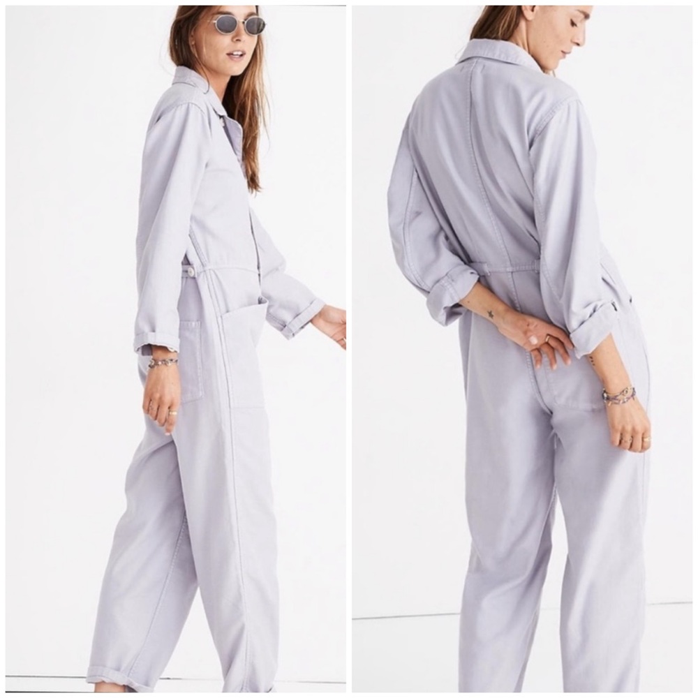 Madewell x As Ever Coveralls in Provence Grape Purple Size Medium